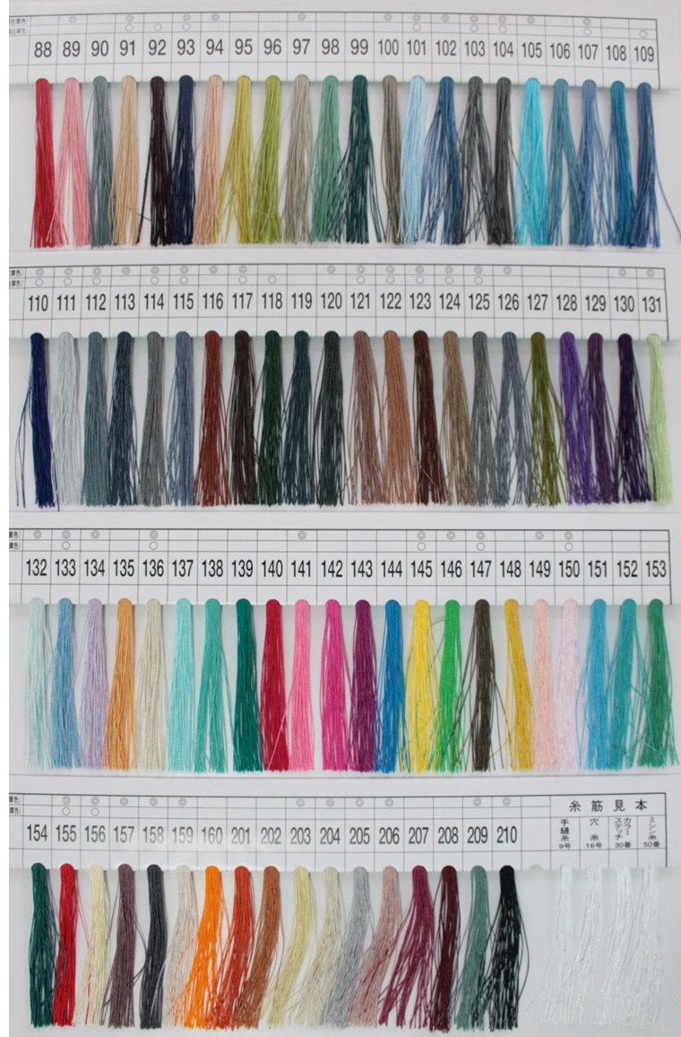 【全商品オープニング価格特別価格】 手縫糸　フジックス　絹100%　カード巻　ページ7　40m　P