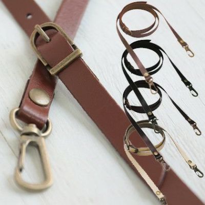 ショルダー ストラップ 持ち手 本革 巾12mm 約108～120cm 調整可 ナスカン 金具 アンティークゴールド 高級 撥水加工 本革ショルダー ななめがけ 長さ調節可能 簡単取り付け 便利 金具 アンティークゴールド ショル