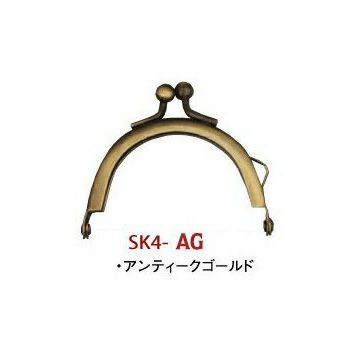 口金(W5xH4cm)　差込タイプ（紙紐入）　1個入 アンティークゴールド