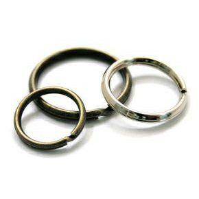 【お徳用】押二重丸カン 内径20mm 　シルバー　30個入