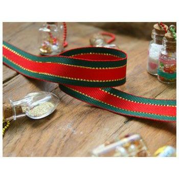 【クリスマス】クリスマスリボン 巾15mm 【1m単位の切り売り販売】