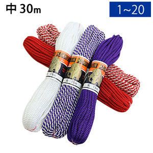 江戸打紐（江戸打ち紐）　中　Ф4mmx30m巻 色番号1-20