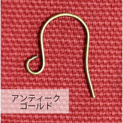 ピアスフック 10組入　W12×10mm アンティークゴールド