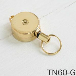 ミニリールキーホルダー ゴールド 直径約2.1cm