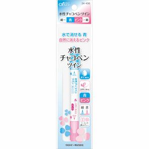 水性チャコペンツイン　青・ピンク　細