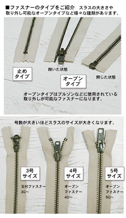 金属 ファスナー オープン 5番 80cm (同色3本) YKK | 手芸材料の