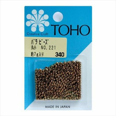 ビーズ バラビーズ 丸小 No.221　コゲ金・銅ラスター