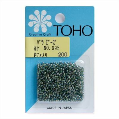 ビーズ バラビーズ 丸小 No.995　着色オーロラ