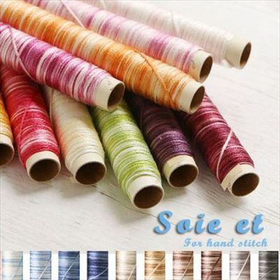 【15m】soie et ソワエ 刺繍糸 刺しゅう糸  シルク100％ グラデーション フジックス | つくる楽しみ 糸