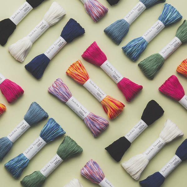 刺し子糸 Sashiko Thread 100m 色番号101～119 さしこ 刺し子糸