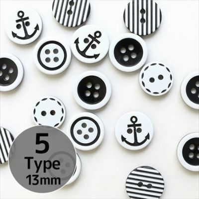 ツートンマリンボタン 13mm　12個入 | つくる楽しみ プラスチックボタン