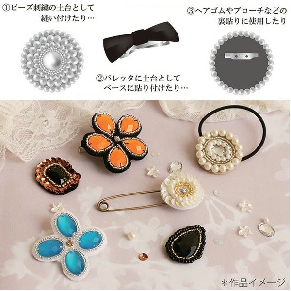 ハンドメイド。フエルト画像用。 MY mama 土台用 円形 フェルト 全3サイズ □ ブラック ホワイト