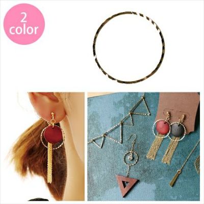アクセサリー ヒキモノリング 片面カット入 丸 大 φ20mm 10個入 KE1317 KE1318| つくる楽しみ メタル・ガラスパーツ