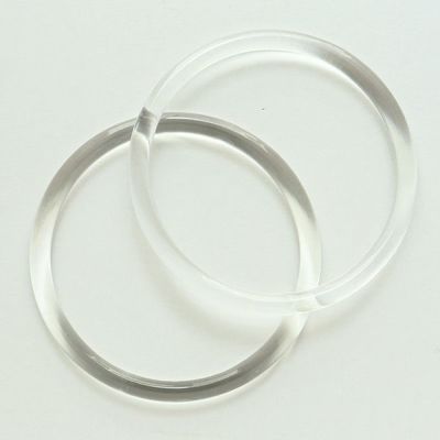 プラスチック 持ち手 リング　特大 クリア 内径:約14.5cm・外径:約17cm 2個入| つくる楽しみ