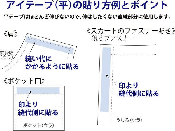 アイテープ 平 白 巾15mm×25m ほどんど伸びない 肩などの直線部分向き ブルー 伸び止めテープ | 手芸材料のネットショップ  つくる楽しみ．ｃｏｍ