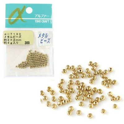 アクセサリー TOHO  メタルビーズ ゴールド 2×2mm 約4g入 | つくる楽しみ