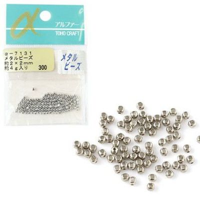 アクセサリー TOHO メタルビーズ シルバー2×2mm 約4g入 | つくる楽しみ