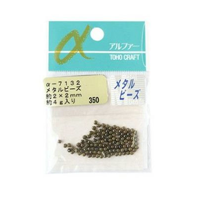 アクセサリー TOHO メタルビーズ アンティークゴールド 2×2mm 約4g入 | つくる楽しみ