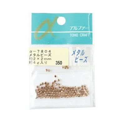 アクセサリー TOHO  メタルビーズ ピンクゴールド 2×2mm 約4g入 | つくる楽しみ
