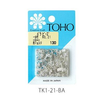 アクセサリー TOHO 竹ビーズ 一分竹 No.21 シルバー 約3mm 約7g入| つくる楽しみ