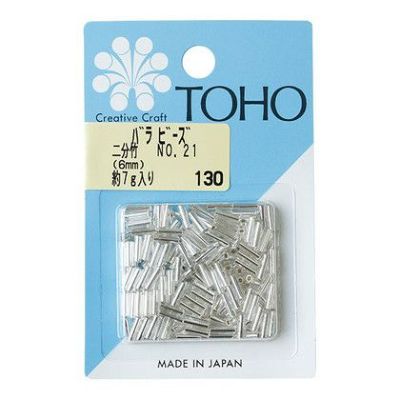 アクセサリー TOHO 竹ビーズ 二分竹 No.21 シルバー約6mm 約7g入| つくる楽しみ