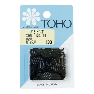 アクセサリー TOHO 竹ビーズ 二分竹 No.49 黒 約6mm 約7g入| つくる楽しみ