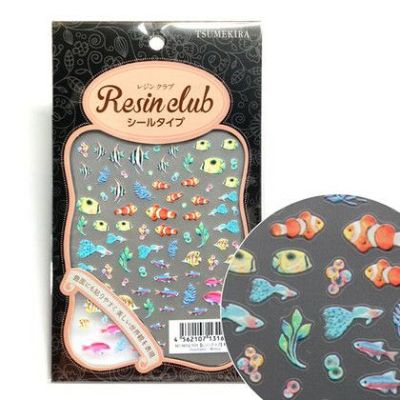 UVレジン用シールパーツ レジンクラブ熱帯魚 (両面) アクセサリー デコ素材| つくる楽しみ