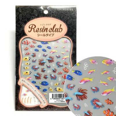 UVレジン用シールパーツ レジンクラブ 熱帯魚2 (両面) アクセサリー デコ素材| つくる楽しみ