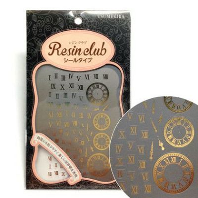 UVレジン用シールパーツ レジンクラブローマ数字 ゴールド アクセサリー デコ素材| つくる楽しみ