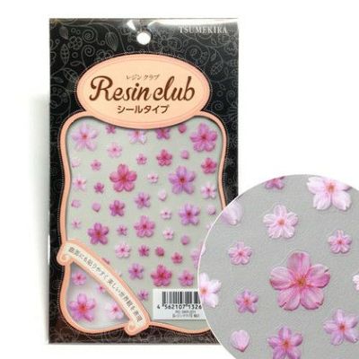UVレジン用シールパーツ レジンクラブ桜2 (両面) アクセサリー デコ素材| つくる楽しみ