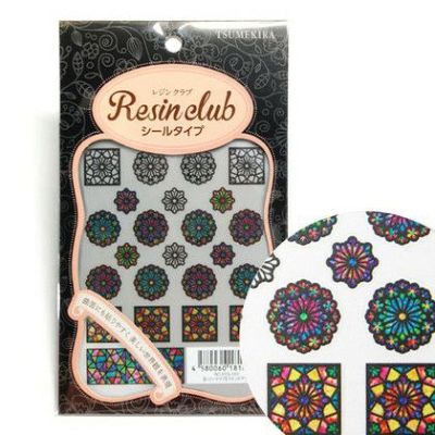 UVレジン用シールパーツ レジンクラブ ステンドグラス (両面) アクセサリー デコ素材| つくる楽しみ