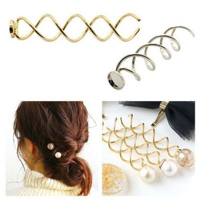 ヘアアクセサリー スクリューピン 全長60mm 2個入| つくる楽しみ