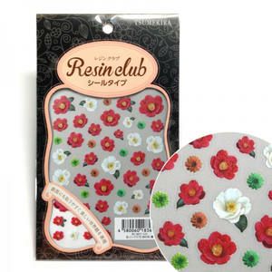 UVレジン用シールパーツ レジンクラブ 和の花 椿 両面