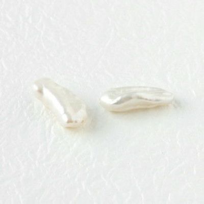 淡水パール スティック大 約W7×H18mm 2個入 ホワイト | つくる楽しみ