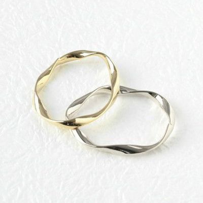 とろけるメタルリングパーツ ツイストオーバル大 約26×32mm 4個入 | つくる楽しみ