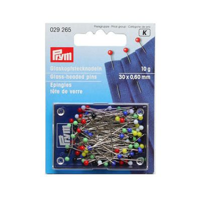 グラスヘッドピン 0.6mm×30mm 10g まち針 Prym プリム