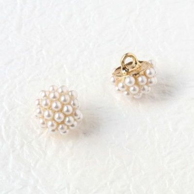ビジューボタン パールボール ビジューパーツ アクセサリーボタン 2個
