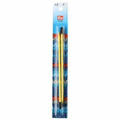 キッズあみ輪針 17cm 4.0mm イエロー Prym プリム