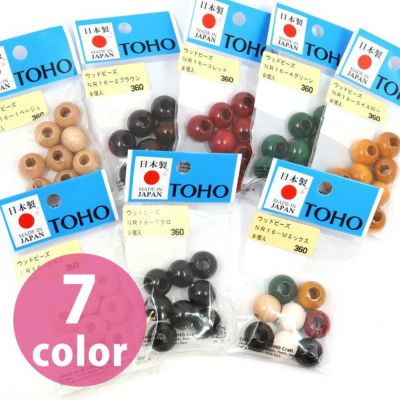 ウッドビーズ 16mm 8個入 TOHO