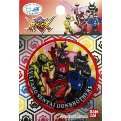 ワッペン 暴太郎戦隊ドンブラザーズワッペン1個付き シール・アイロン両用タイプ パイオニア