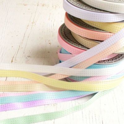 シェービングギンガムチェック リボン  12mm巾×30m巻 ラッピング