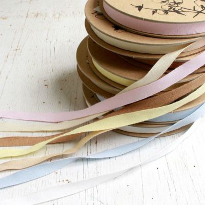 オーガニックコットン リボン 9mm巾×20ｍ巻