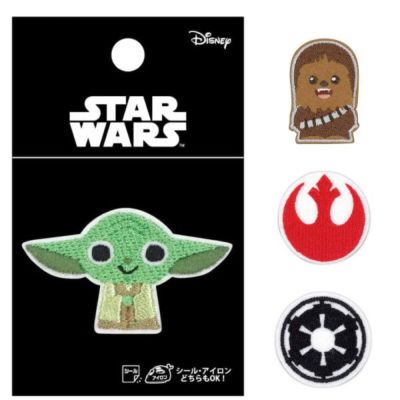 ワッペン アップリケ スターウォーズ チューバッカ  ヨーダ シール ・ アイロン 両用 入園入学 パイオニア