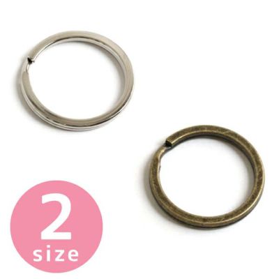 平二重リング 25mm 30mm ゴールド アンティークゴールド キーリング