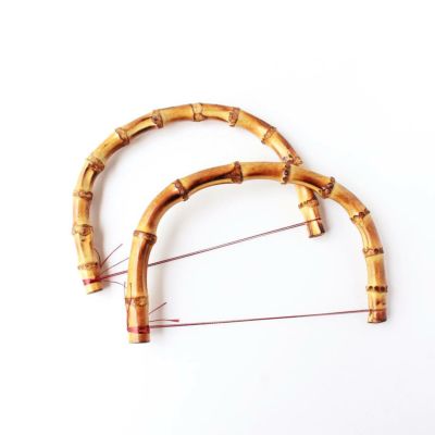 持ち手 竹 持ち手 竹製 バンブーハンドル 天然素材 2本1組 D持ち手バンブーハンドル 竹ハンドル サマーハンドル PPバンド