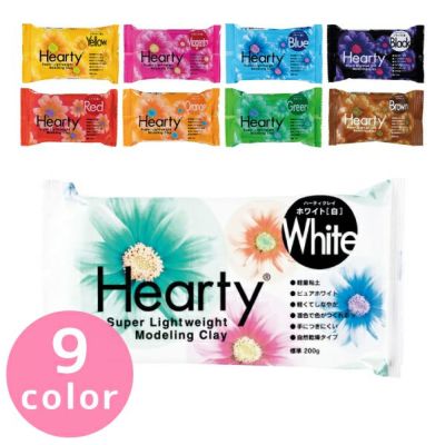 ハーティクレイシリーズ ハーティーカラー 50g (ホワイト40g) PADICO パジコ ねんど 軽量粘土