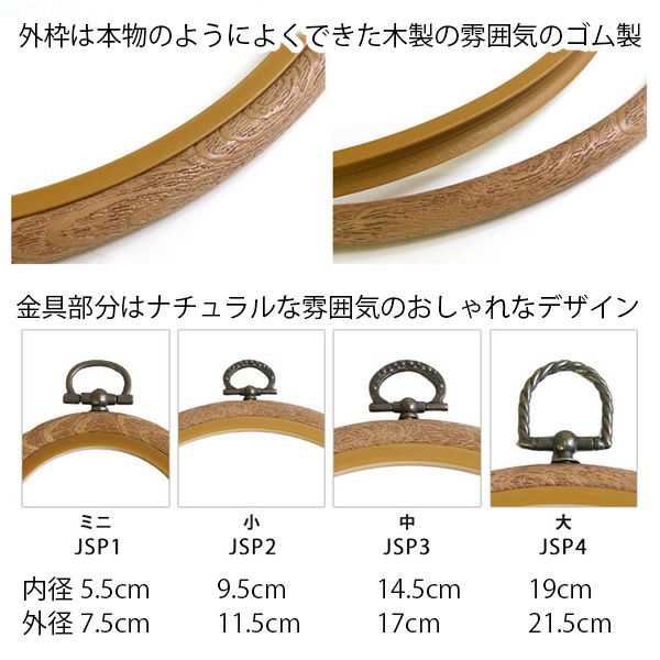 手芸家洋輔POPUP 刺しゅう枠 丸 ミニ 内径5.5cm 外径7.5cm