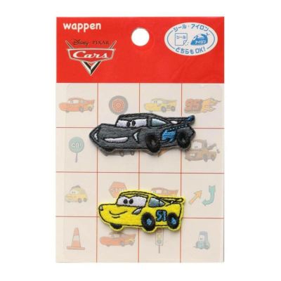 ワッペン Cars(カーズ) 「ジャクソン・ストーム&クルーズ・ラミレス」 2枚入 シール・アイロン両用タイプ 入園入学 パイオニア