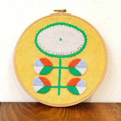 パンチニードルキット マルイハナ DMC×点と線模様製作所 フリーステッチング 刺繍 糸 DMC