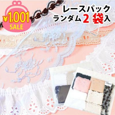 1001円均一セール  ゆうパケット限定 手芸 レースパック ２袋